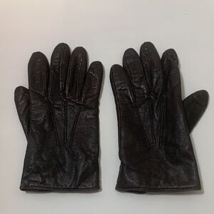Leather Gloves Vintage Brown Woman's Size 8.5 Medium Soft, Lined